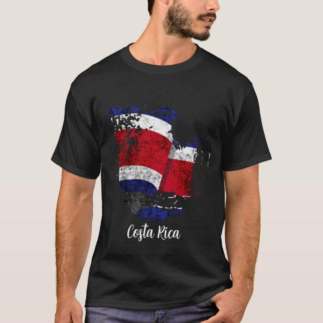 flagga Costa Rica T Shirt (Framsida)