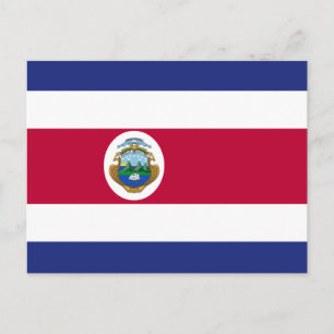 Flagga Costa Rica Vykort