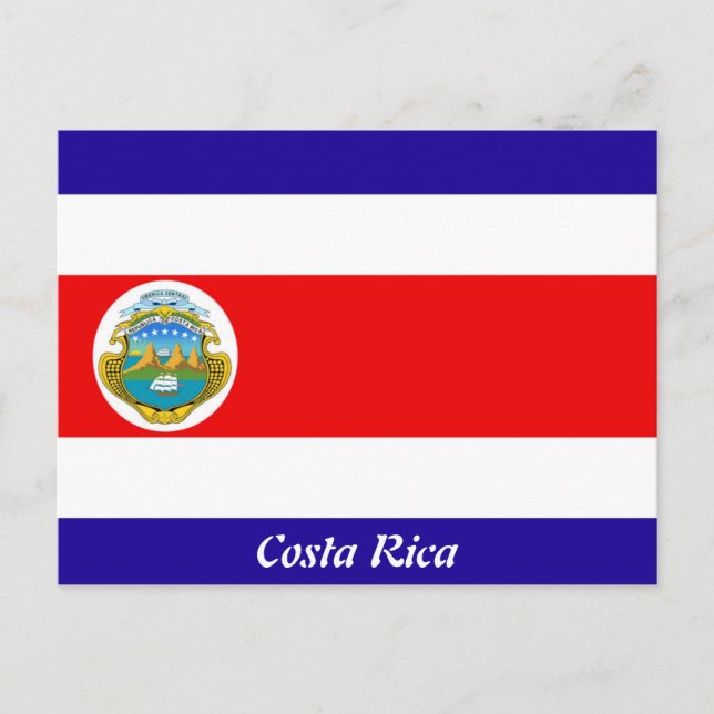 Flagga Costa Rica Vykort (Framsida)
