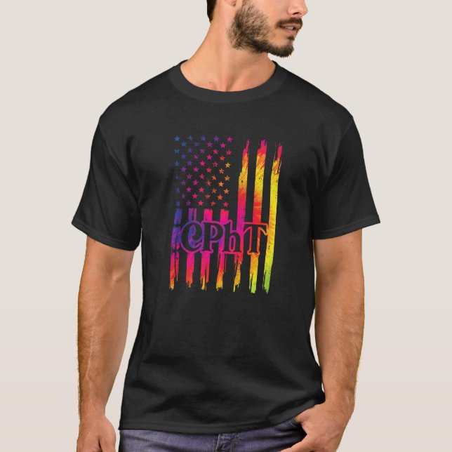 Flagga Cpht Auktoriserad Pharmcian US T Shirt (Framsida)