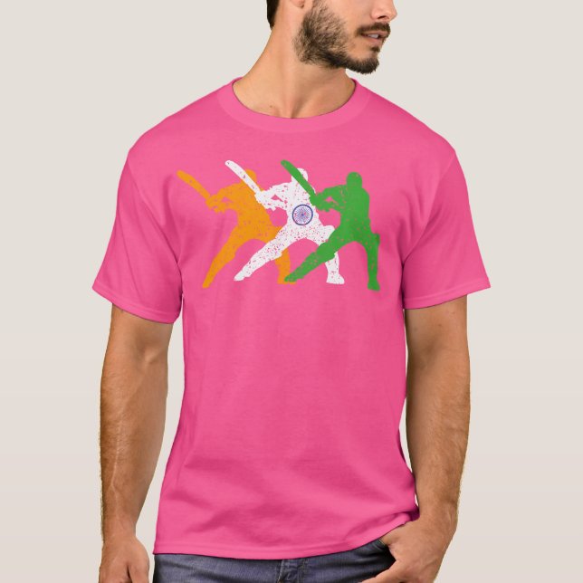 Flagga Cricket Team Cricketer Fläkt Batsmen från I T Shirt (Framsida)