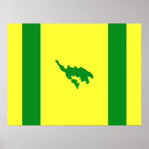 Flagga Culebra, Puerto Rico Poster