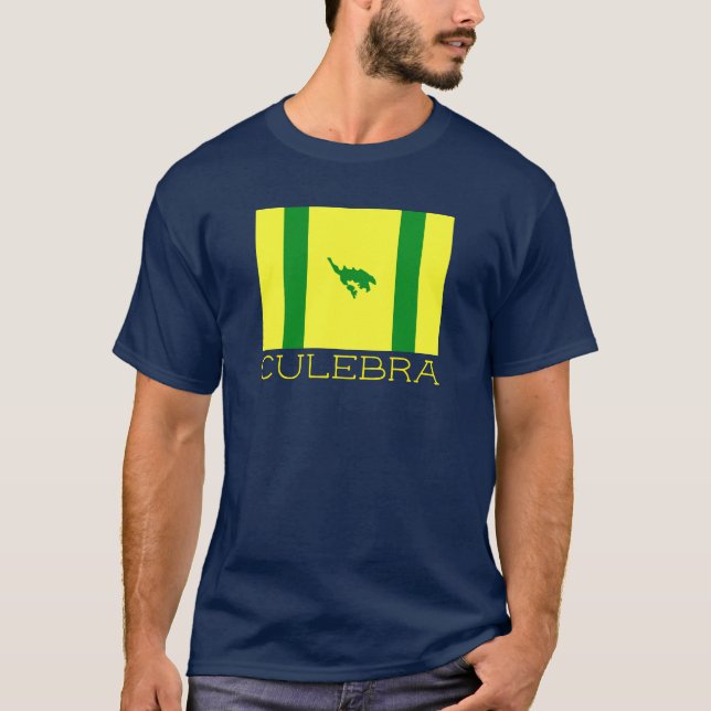 Flagga Culebra, Puerto Rico T Shirt (Framsida)