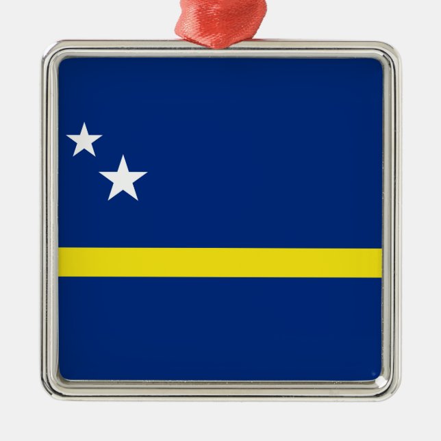 Flagga Curaçao Julgransprydnad Metall (Framsidan)