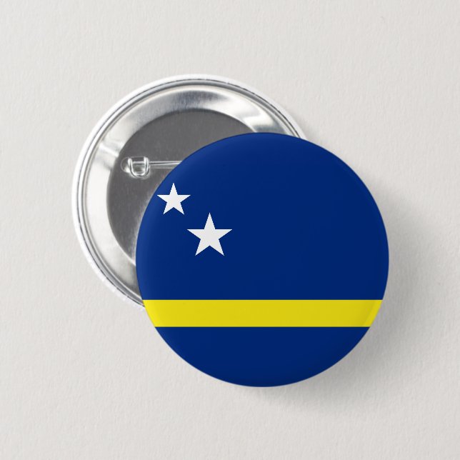 Flagga Curacao Knapp (Framsida & baksida)