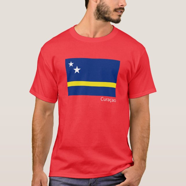 Flagga Curaçao T Shirt (Framsida)