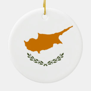 Flagga Cypern (grekcypriot) Julgransprydnad Keramik
