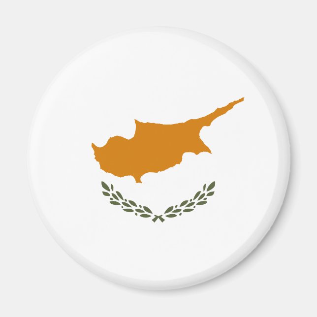 Flagga Cypern (grekcypriot) Magnet (Framsidan)