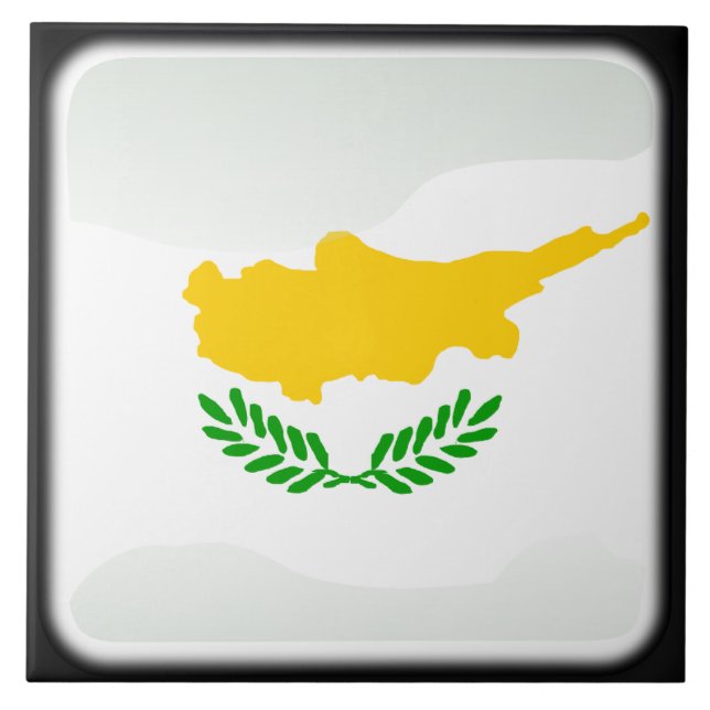 Flagga Cypern Kakelplatta (Framsidan)