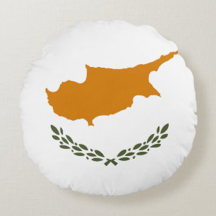 Flagga Cypern Rund Kudde