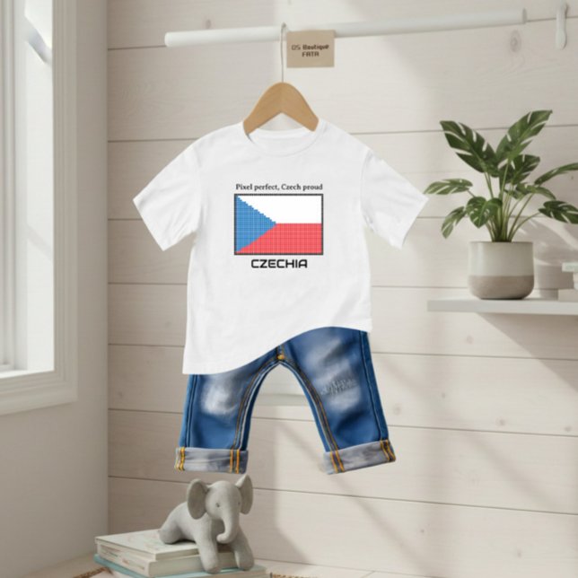 Flagga Czechia T Shirt (Skapare uppladdad)