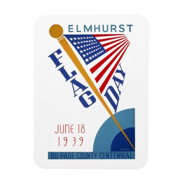 Flagga dag magnet (Vertikal)