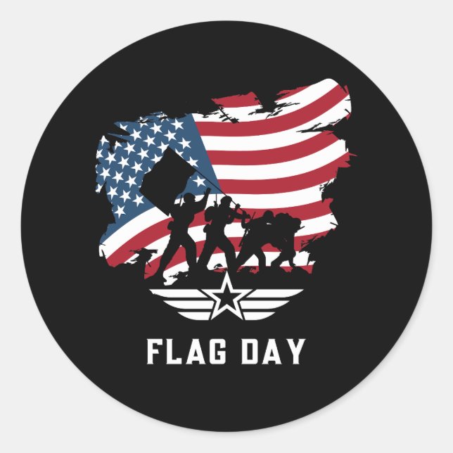 Flagga dag runt klistermärke (Framsida)