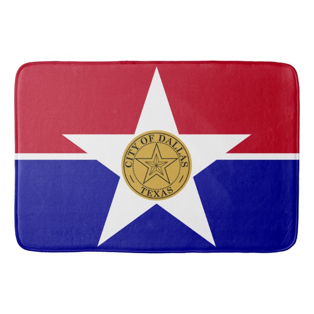 Flagga Dallas (Texas) Badrumsmatta (Framsidan)