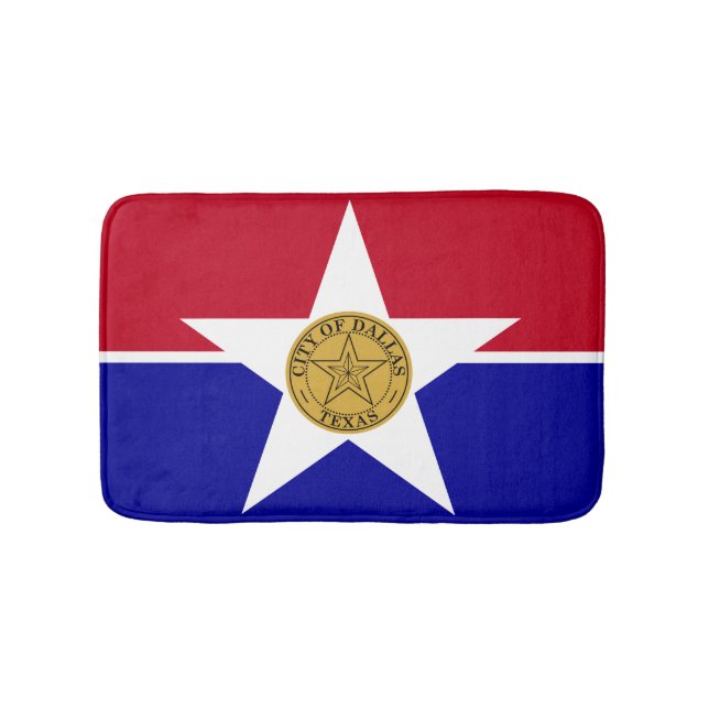 Flagga Dallas, Texas Bath Mat Badrumsmatta (Framsidan)