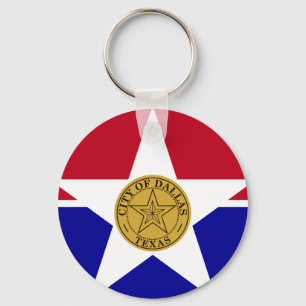 Flagga Dallas, Texas Keychain Nyckelring