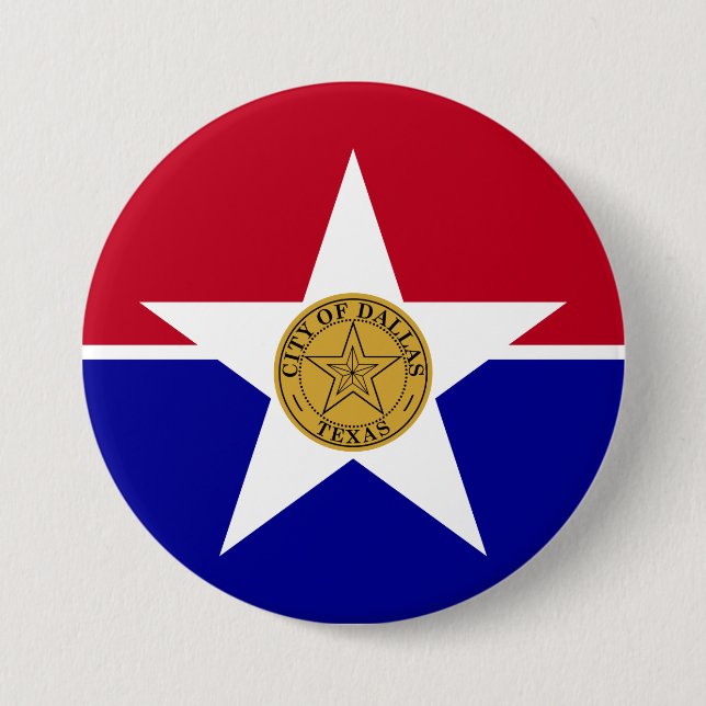 Flagga Dallas (Texas) Knapp (Framsida)