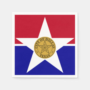 Flagga Dallas, Texas Napkins Pappersservett