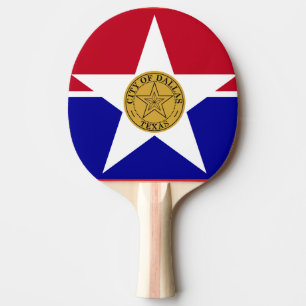 Flagga Dallas, Texas Ping Pong Paddle Pingisracket