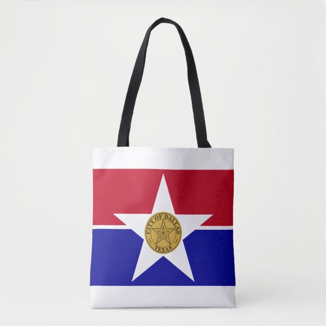 Flagga Dallas, Texas Tote Bag Tygkasse (Framsida)