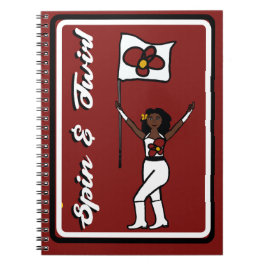 Flagga Dancer Red Flower Notebook Anteckningsbok