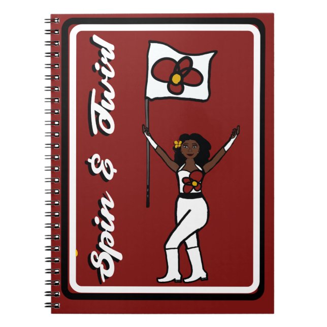 Flagga Dancer Red Flower Notebook Anteckningsbok (Framsidan)