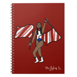 Flagga Dancer White Red/Blue Accent F Anteckningsbok