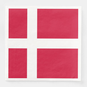 Flagga Danmark eller Danmark Trasa Pappersservett