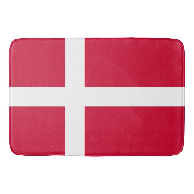 Flagga Danmark eller Trasa Badrumsmatta (Framsidan)