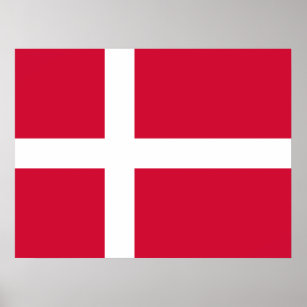Flagga Danmark eller Trasa Poster