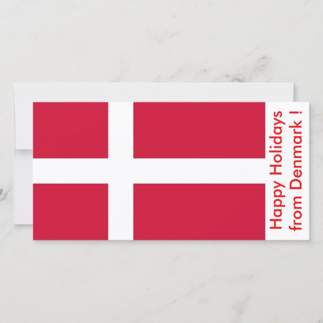 Flagga Danmark, Glad helg från Danmark Julkort (Framsida)