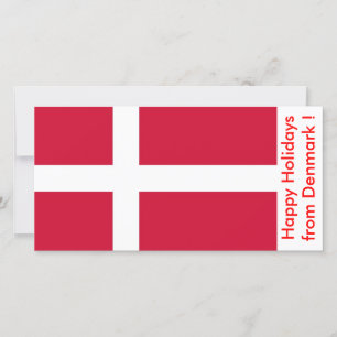 Flagga Danmark, Glad helg från Danmark Julkort