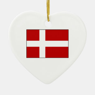Flagga Danmark Julgransprydnad Keramik