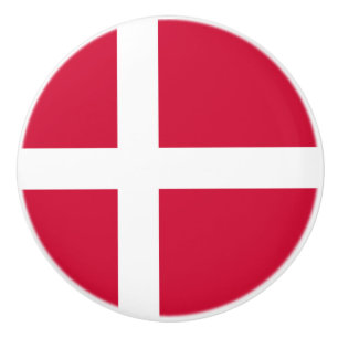 Flagga Danmark Keramic Knob Knopp