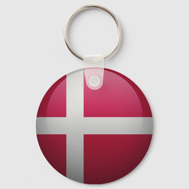 Flagga Danmark Nyckelring (Framsida)