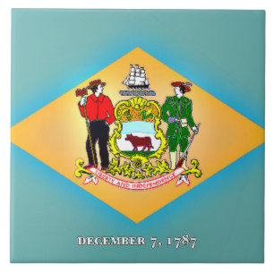 Flagga Delaware Kakelplatta