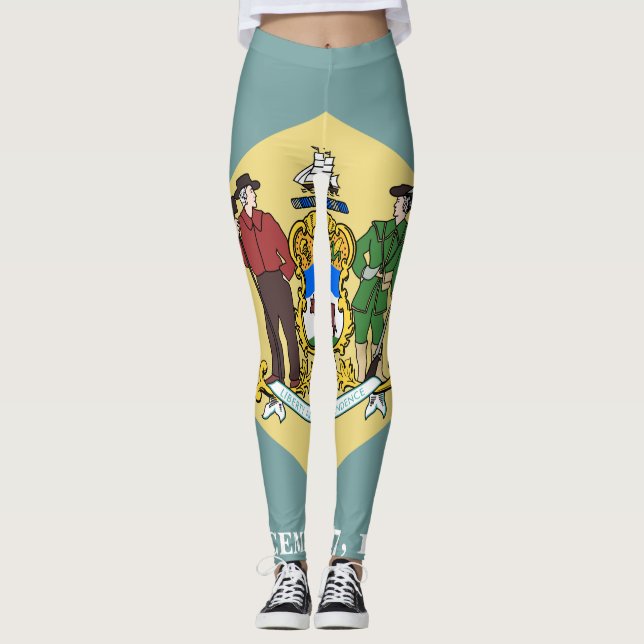 Flagga Delaware, USA Leggings (Framsida)