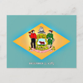 Flagga Delaware Vykort