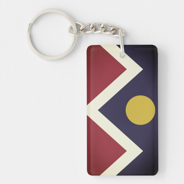 Flagga Denver, Colorado Keychain (Framsidan)