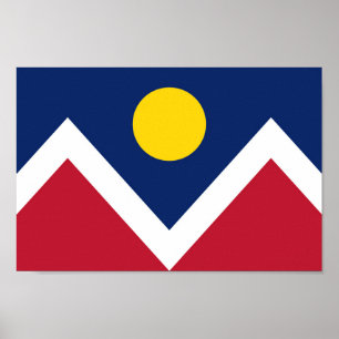 Flagga Denver, Colorado Poster