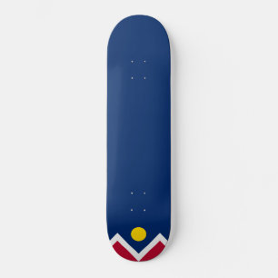 Flagga Denver (Colorado, USA) Mini Skateboard Bräda 18,5 Cm