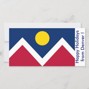 Flagga Denver, Glad helg från Denver, USA Julkort
