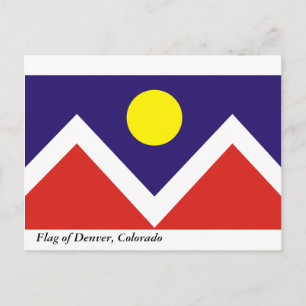 Flagga Denver Vykort