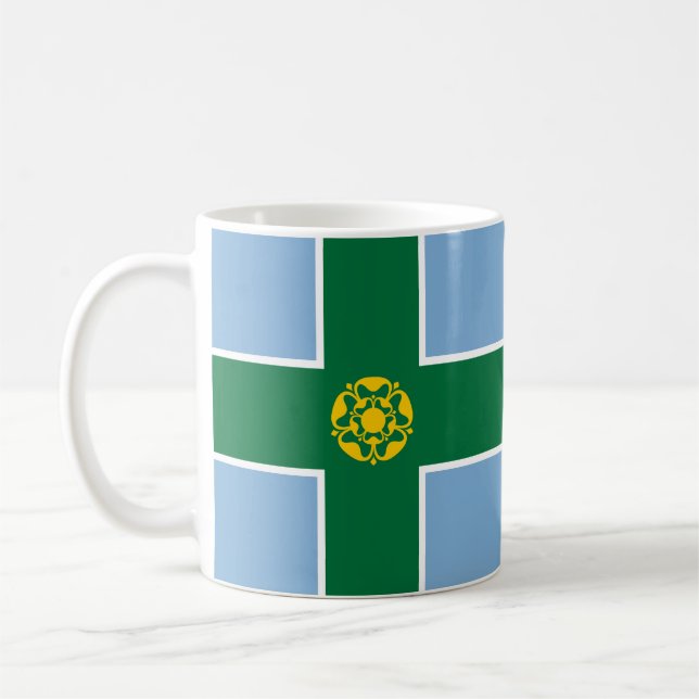 Flagga Derbyshire Coffee Mugg (Vänster)