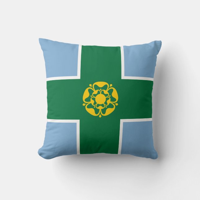Flagga Derbyshire Dekorativ kudde (Framsida)