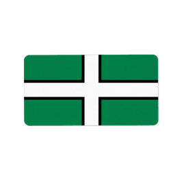 Flagga Devon County, Englands etiketter Adressetikett