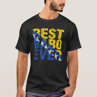 Flagga Dist i Best Babo någonsin Bosnian Pappa Far T Shirt