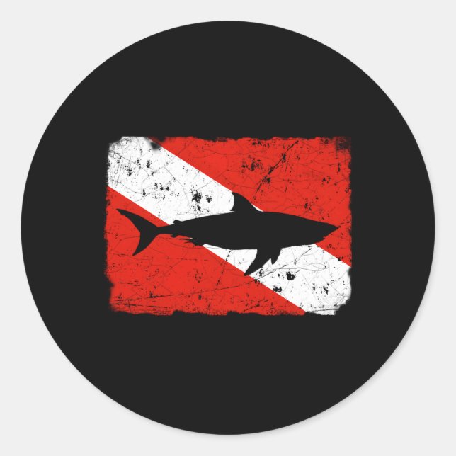 Flagga Disted Divers Runt Klistermärke (Framsida)