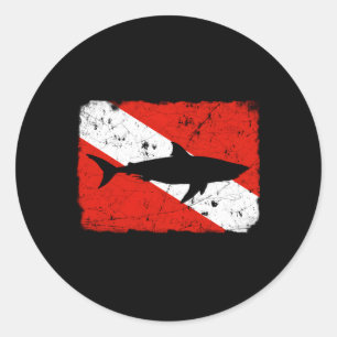 Flagga Disted Divers Runt Klistermärke