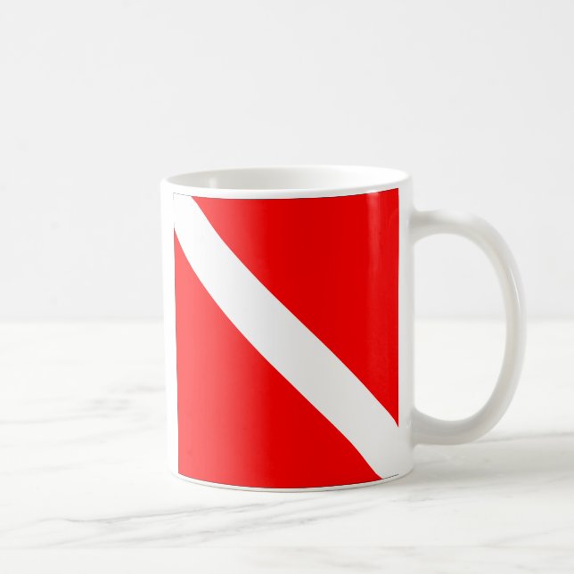 Flagga Diver Down Kaffemugg (Höger)